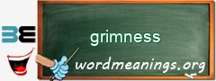 WordMeaning blackboard for grimness